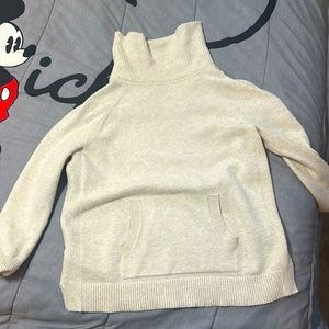 LOFT Cream Turtleneck Sweater, Size M